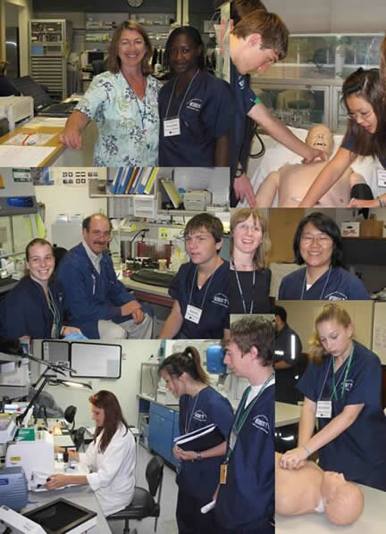 Collage of photos from the 2010 MedQuest Health Careers Exploration Programs 